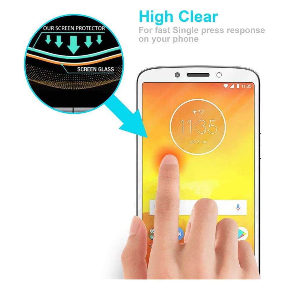 Pellicola Armatura A Schermo Intero Compatibile Con Motorola Moto E5 In Trasparente Con Bianco - Vetro Temperato (tempered) Di Protezione Del Display In Durezza 9h Con 3d Touch - Foto 6