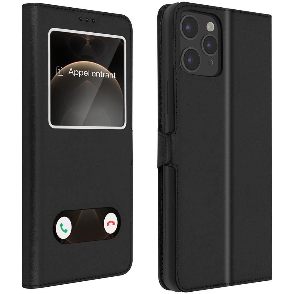 Custodia Apple Iphone 12 / 12 Pro Doppia Finestra Cover Silicone Nero - Foto 1