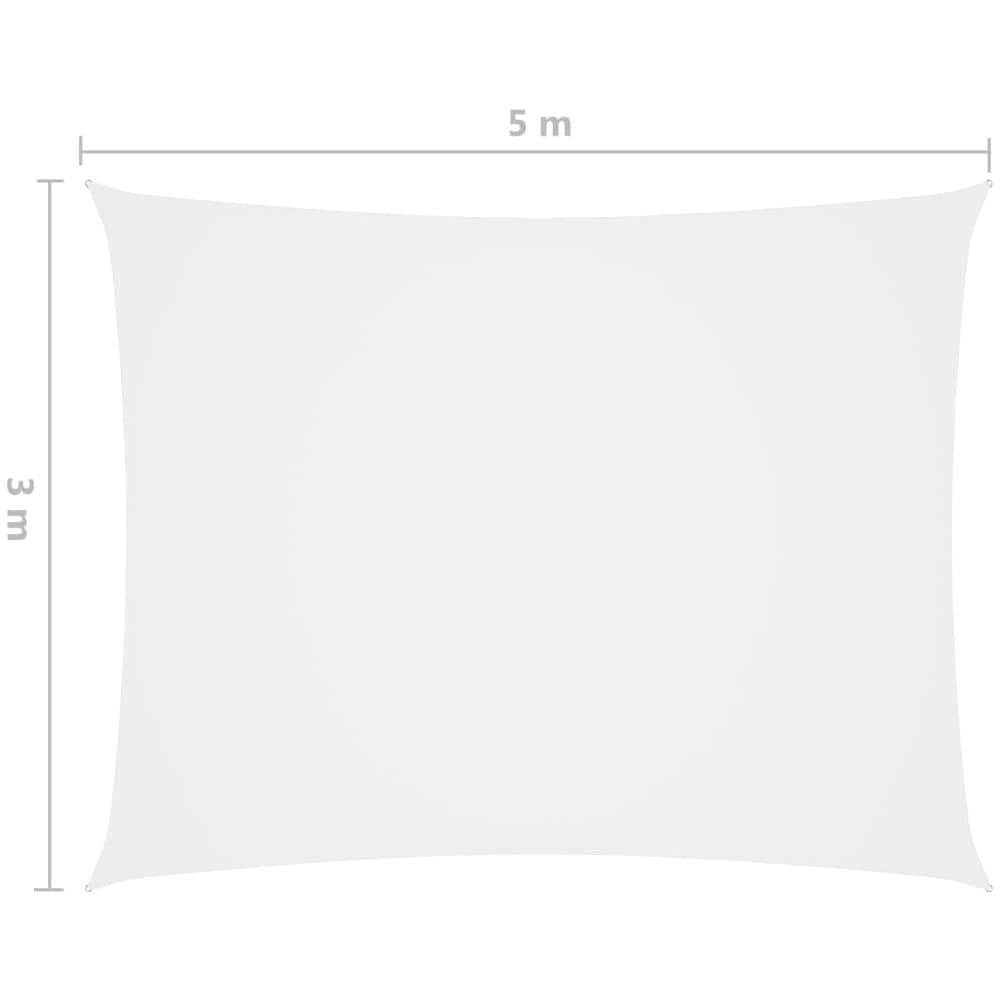 Parasole a Vela Oxford Rettangolare 3x5 m Bianco - Foto 6