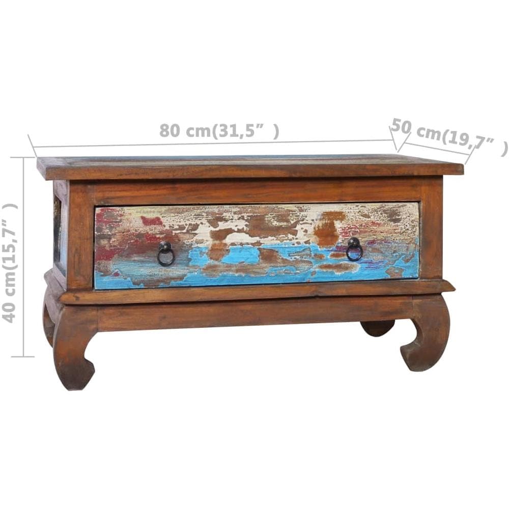 Tavolino Da Caff 80x50x40 Cm In Legno Massello Di Teak - Foto 8