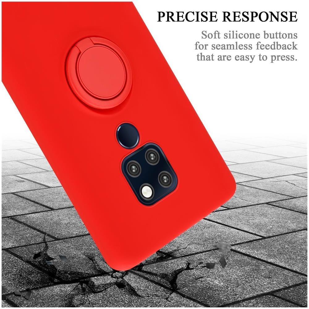 Custodia Compatibile Con Huawei Mate 20 In Liquid Rosso - Coperchio Protettivo In Silicone Tpu Flessibile Con Anello - Foto 8