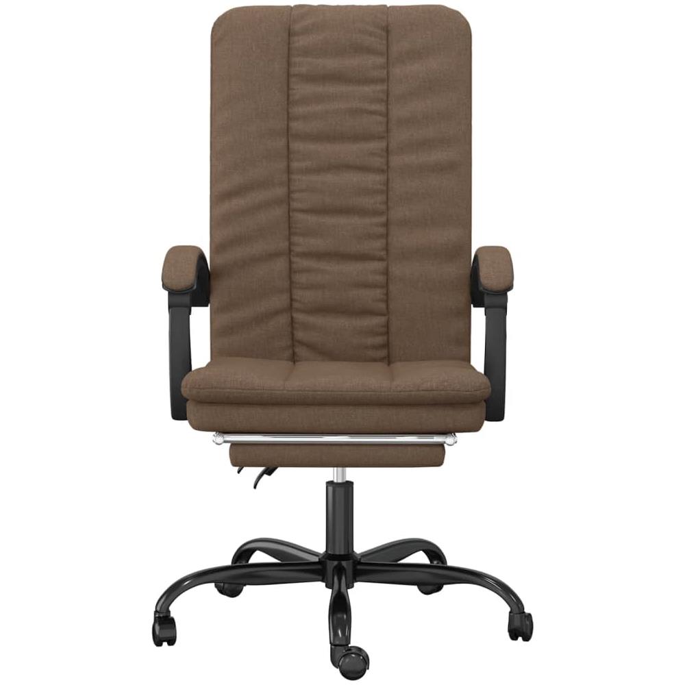 Poltrona Da Ufficio Reclinabile Marrone In Tessuto - Foto 2