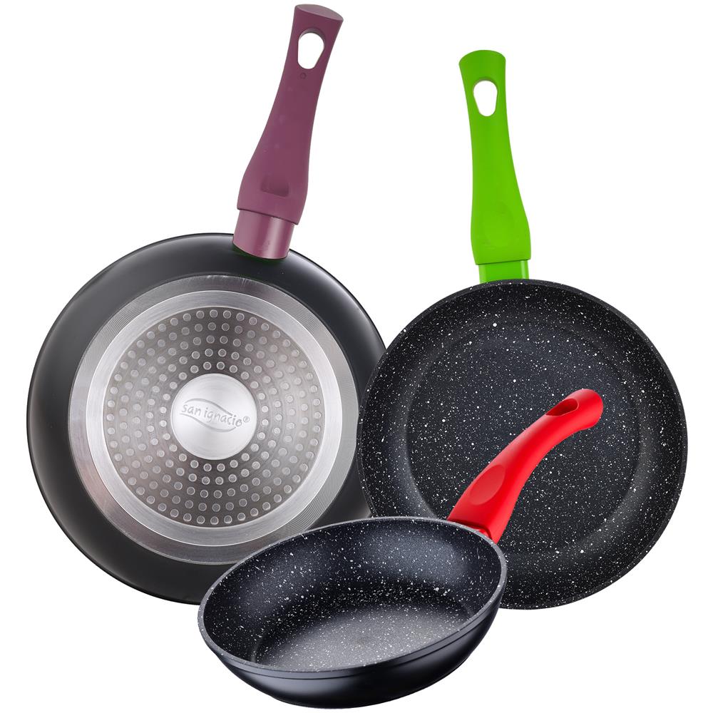 Dina Set Di 8 Pezzi In Acciaio Inox Con Padella (18/22/26 Cm) Jolie In Alluminio Forgiato - Foto 2