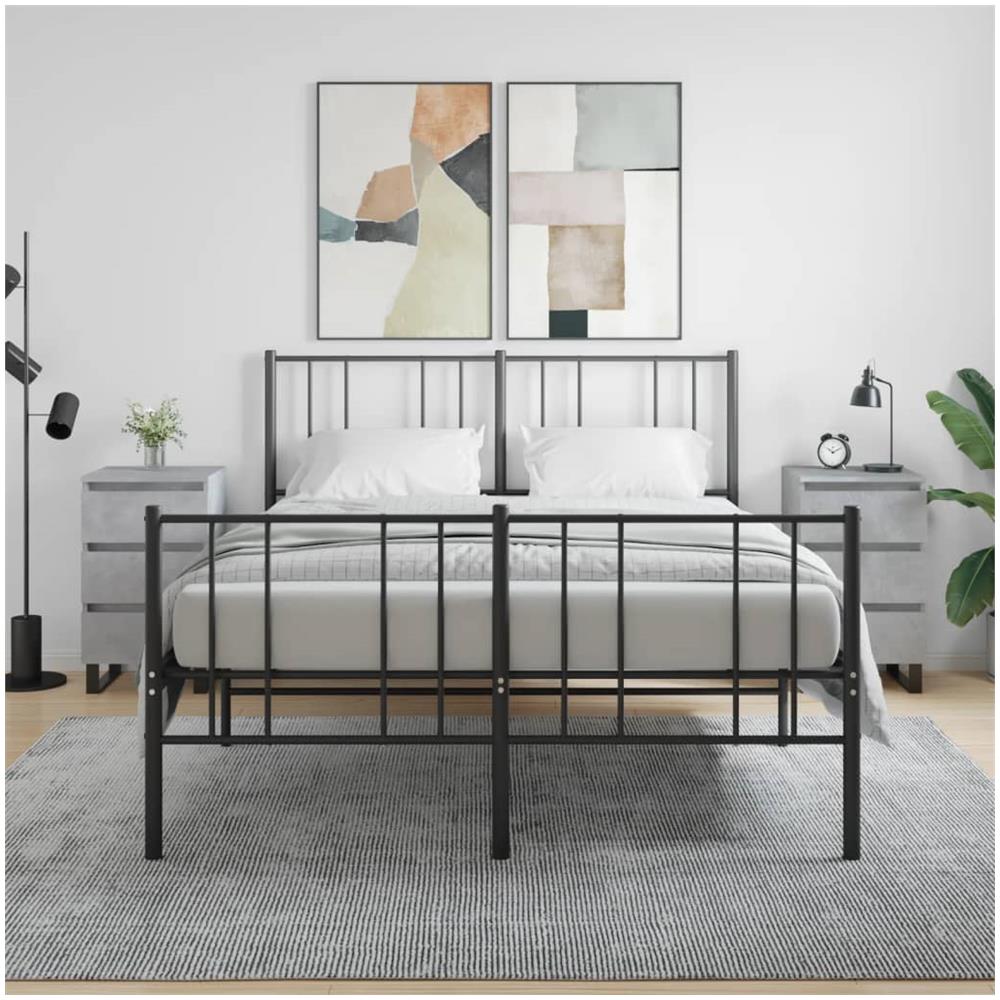 Comodini 2 Pz Grigio Cemento 40x35x69 Cm In Legno Multistrato - Foto 1