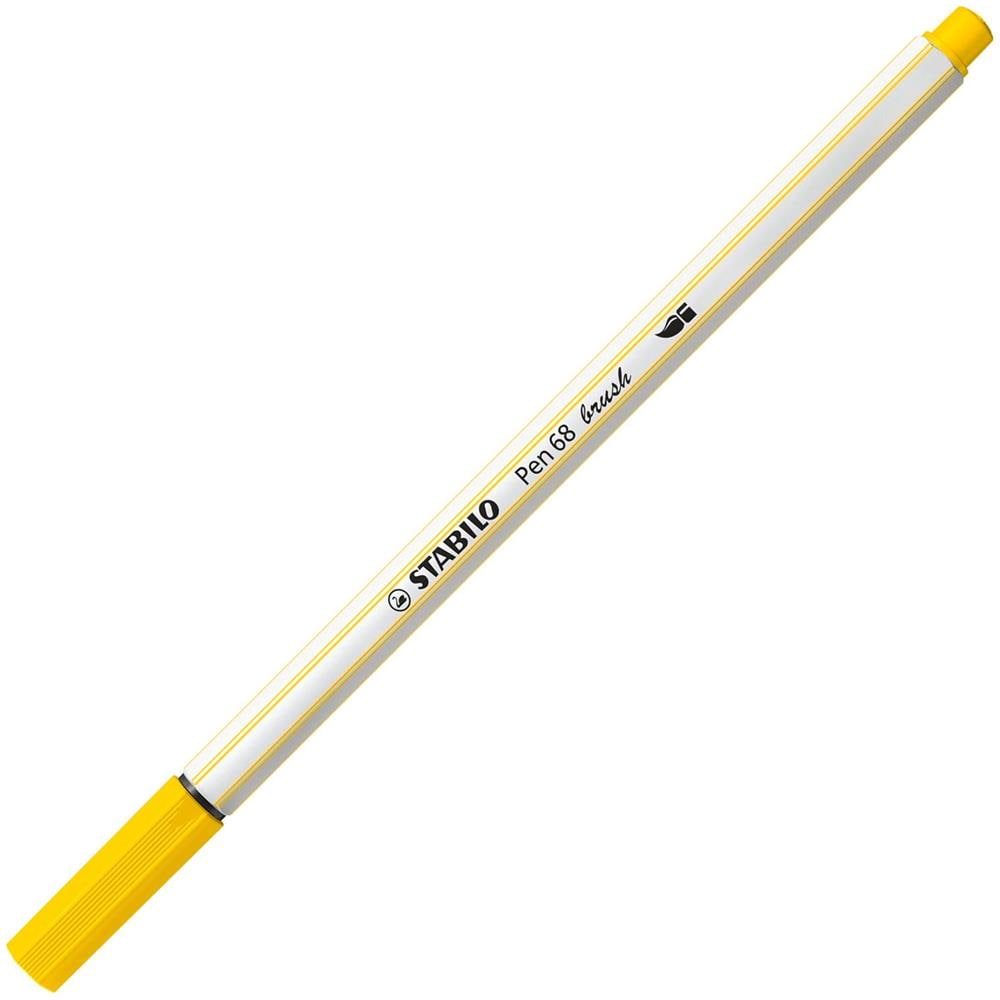 Pen 68 brush - Pennarello Premium con punta a pennello - Confezione da 10 - Giallo Limone - Foto 2