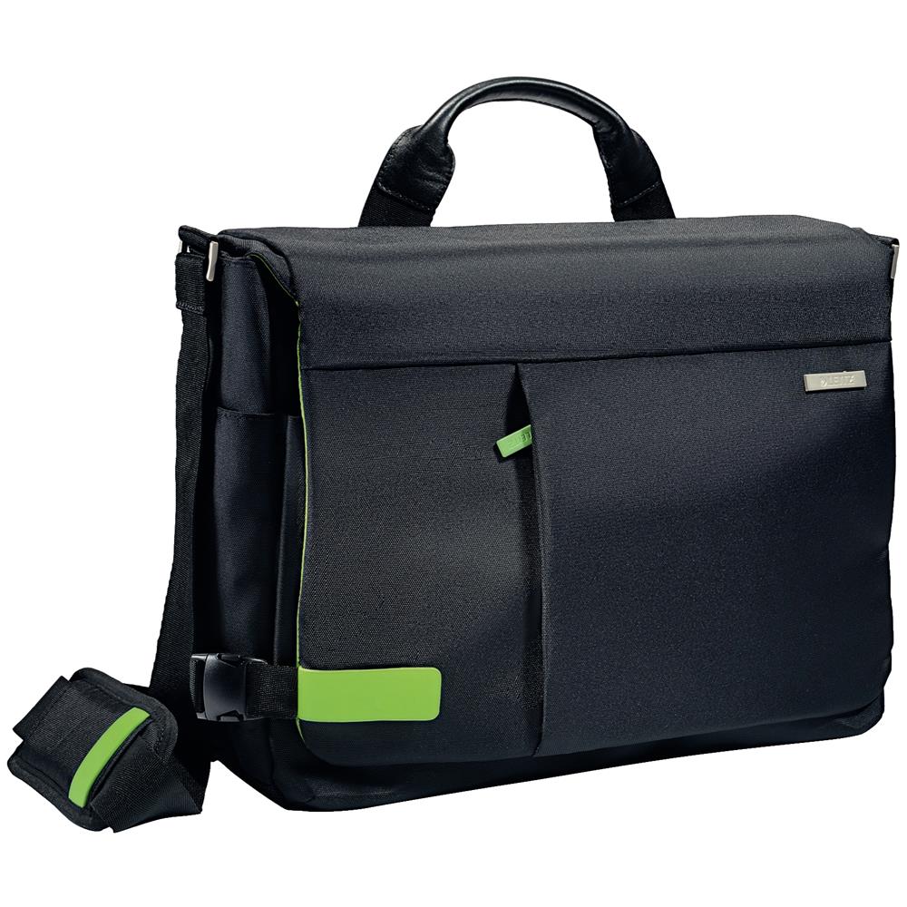 Borsa Notebook fino a 15.6" in Poliestere e Metallo e Cuoio Nero 60190095. - Foto 1