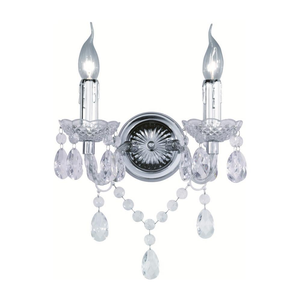 Applique Luster, 2x40w, L. 27xp. 16xh. 32 Cm, E14 Trasparente - Foto 1