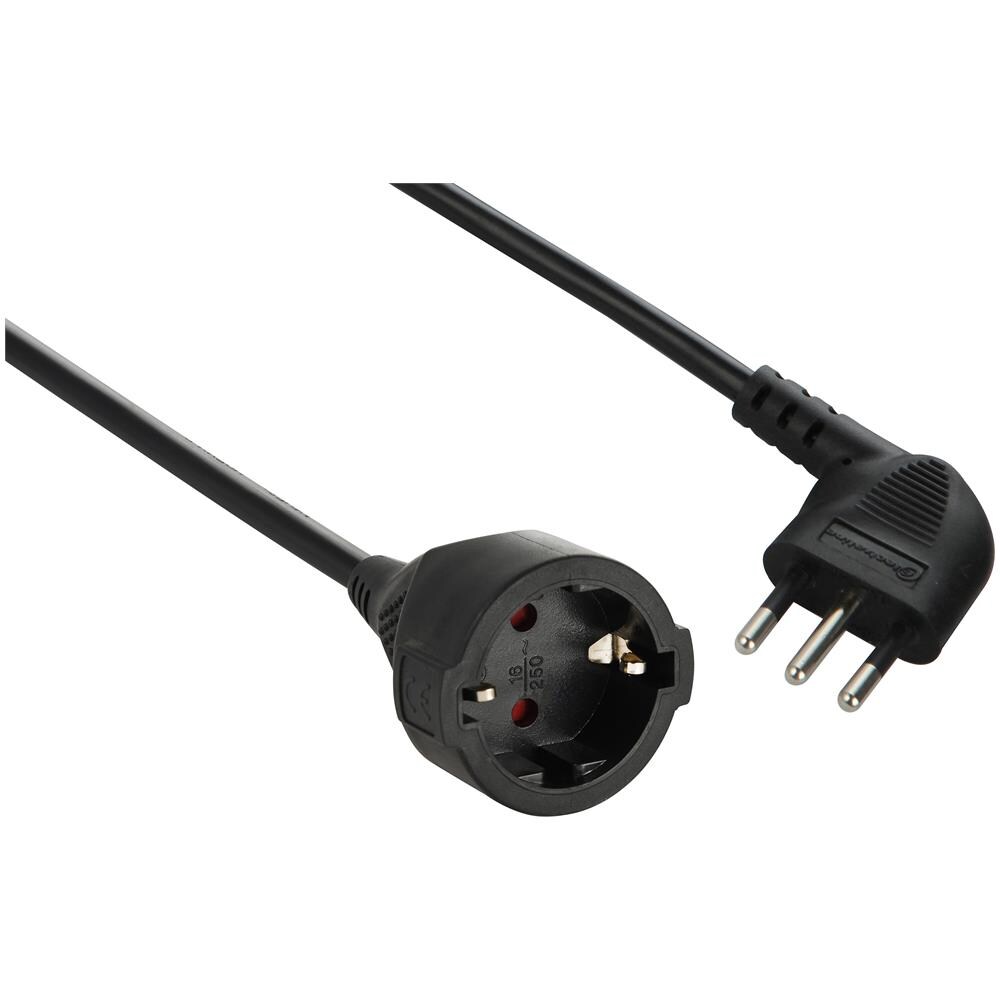 46109 Prolunga 5 Mt Spina 16a E Presa Schuko, Nero - Sezione Cavo 3g1,5 Mm² - Foto 2