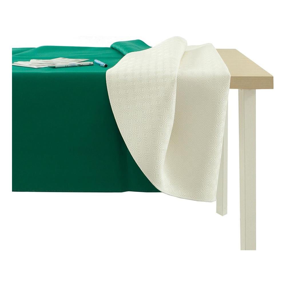 Mollettone Copritavolo Gommato Antiscivolo Protezione Tavolo Colore Verde 140x230 Verde - Foto 2