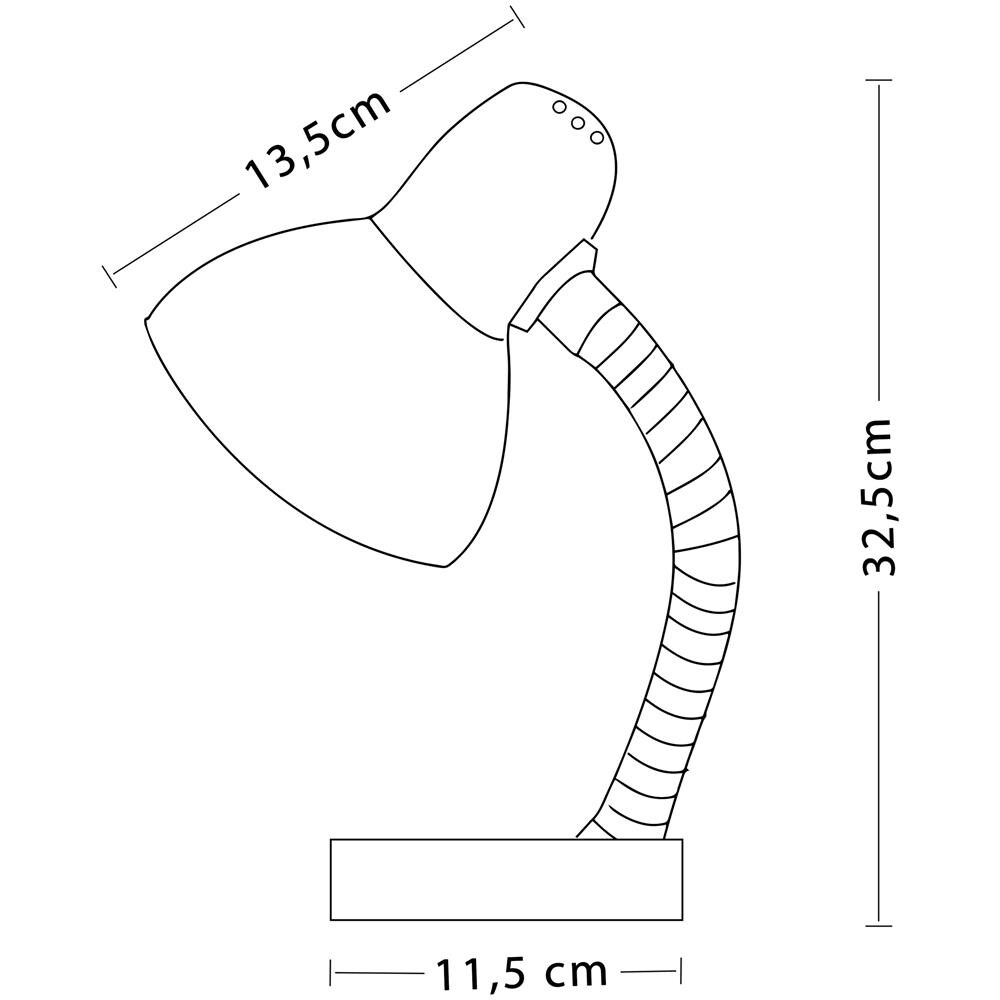 Lampada Da Tavolo Con Attacco E27 Charleston Bianco - Foto 2