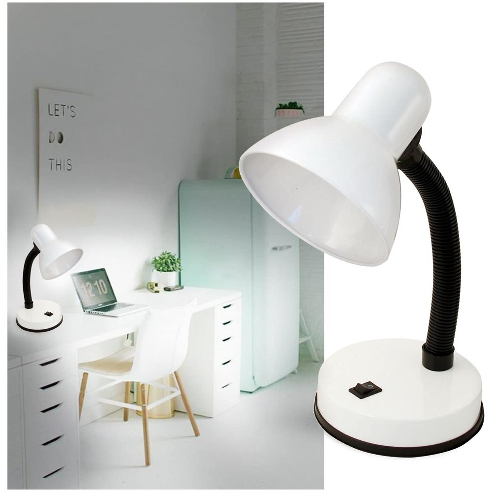 Lampada Da Tavolo Con Attacco E27 Charleston Bianco - Foto 3