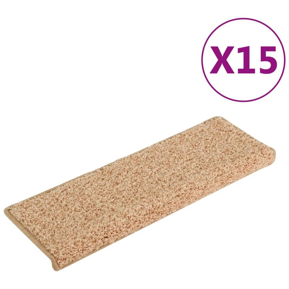 Tappetini per Scale 15 pz 65x21x4 cm Oro - Foto 1