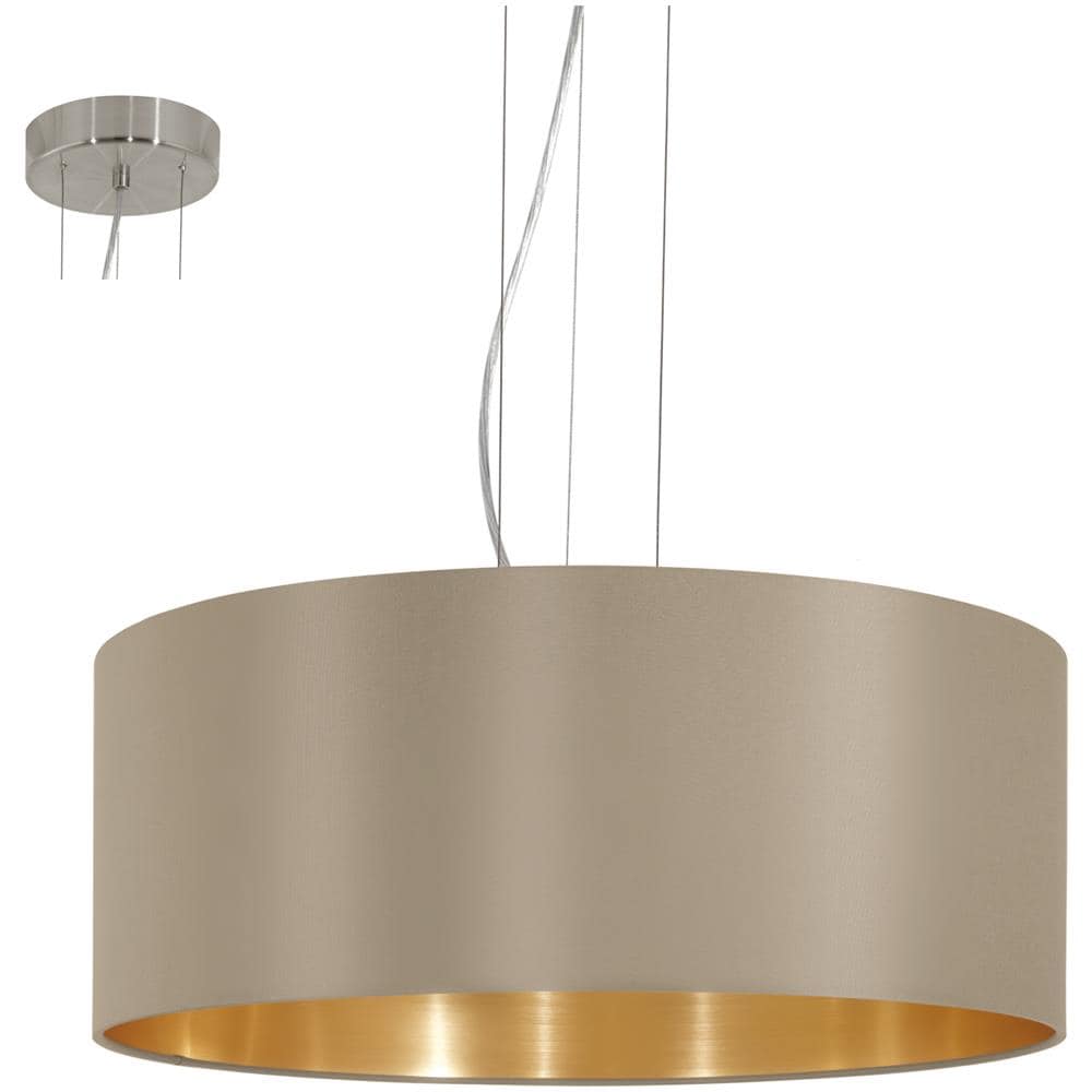 MASERLO Interno E27 Oro, Grigio talpa illuminazione da soffitto - Foto 1