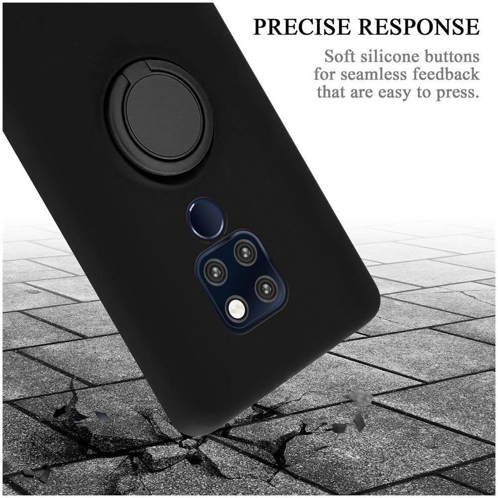 Cadorabo Custodia Compatibile Con Huawei Mate 20 In Liquid Nero - Coperchio Protettivo In Silicone Tpu Flessibile Con Anello - Foto 8