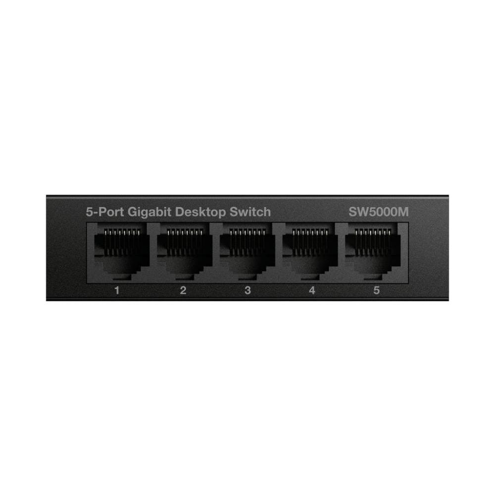 Switch SW5000M Gigabit in Metallo a 5 Porte Colore Nero - Foto 2