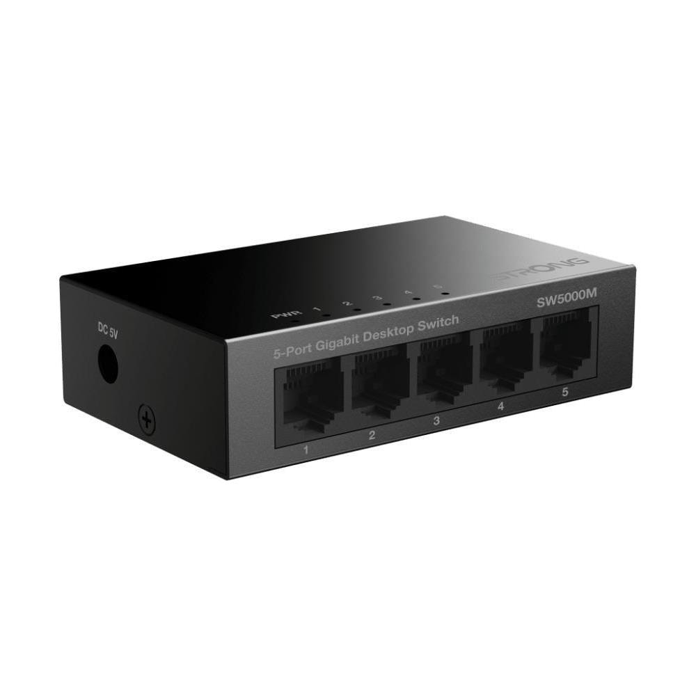Switch SW5000M Gigabit in Metallo a 5 Porte Colore Nero - Foto 3