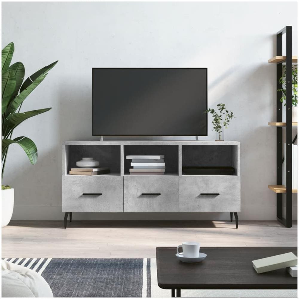Mobile Porta Tv Grigio Cemento 102x36x50 Cm Legno Multistrato - Foto 1