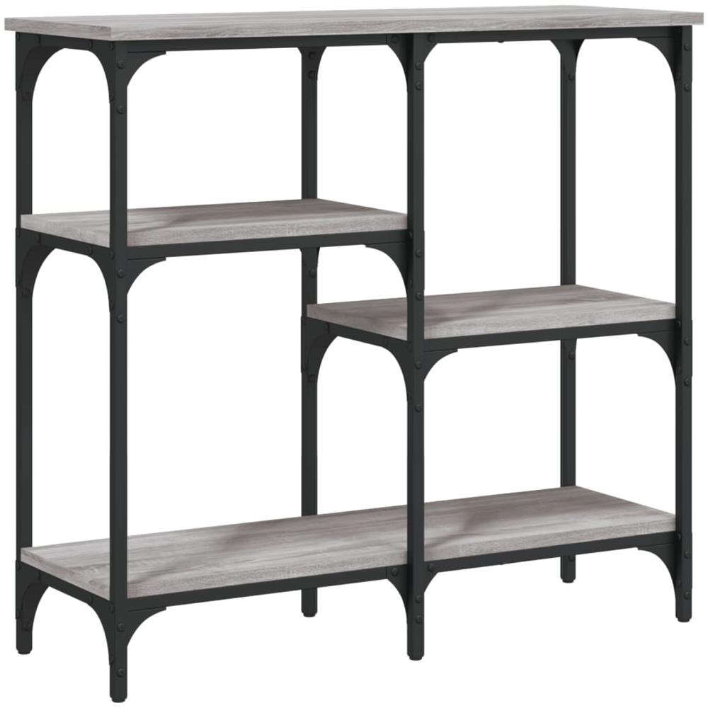 Tavolo Consolle Grigio Sonoma 80x29x75 Cm In Legno Multistrato - Foto 2