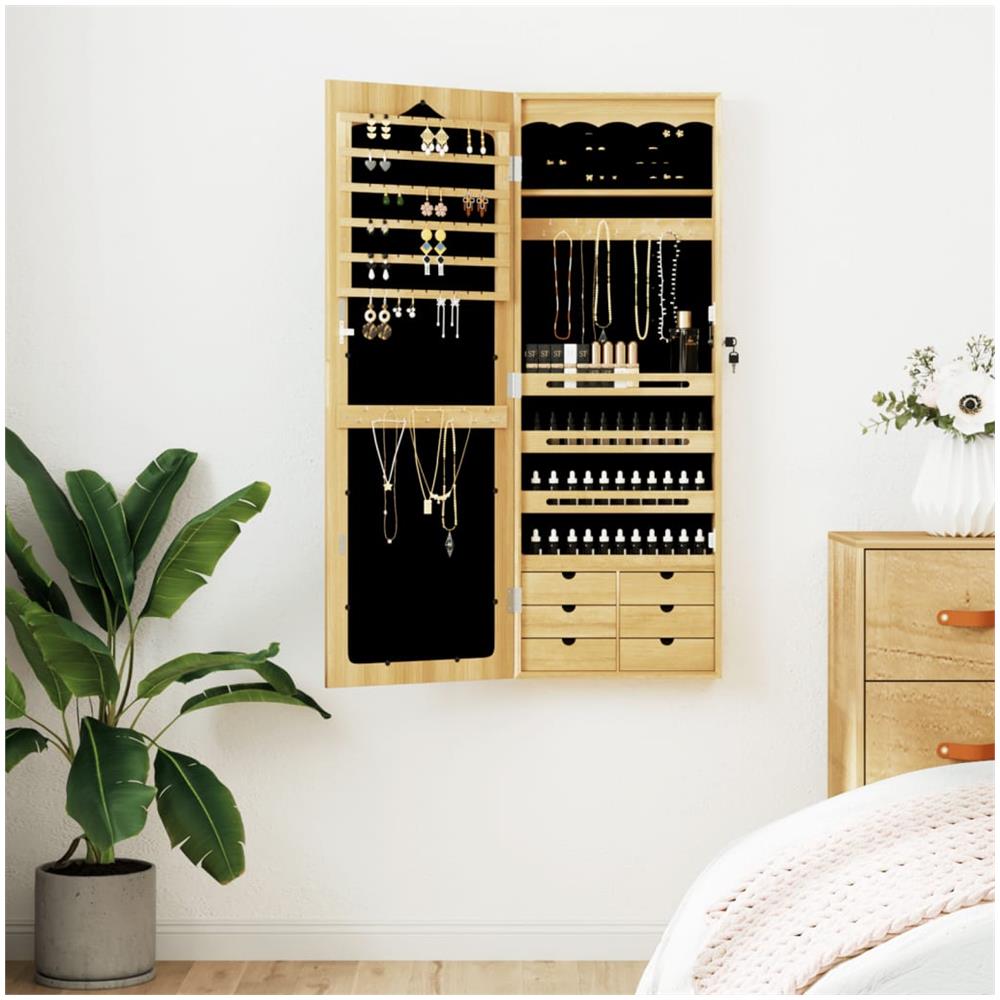 Armadio Portagioie Con Specchio A Muro 37,5x10x106 Cm - Foto 1