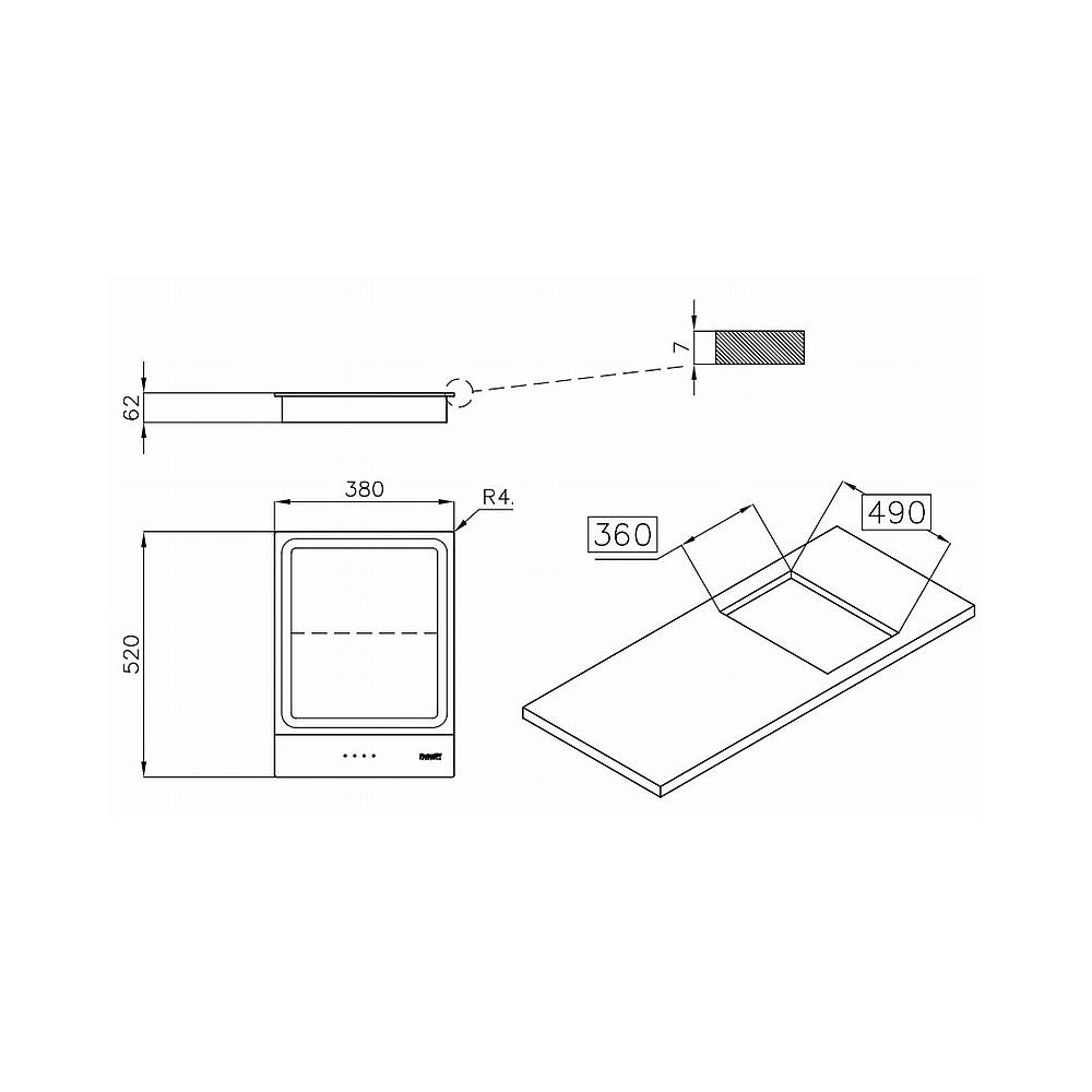 Piano Cottura 7325 445 a Induzione 2 Zone Cottura da 38 cm Colore Inox - Foto 2