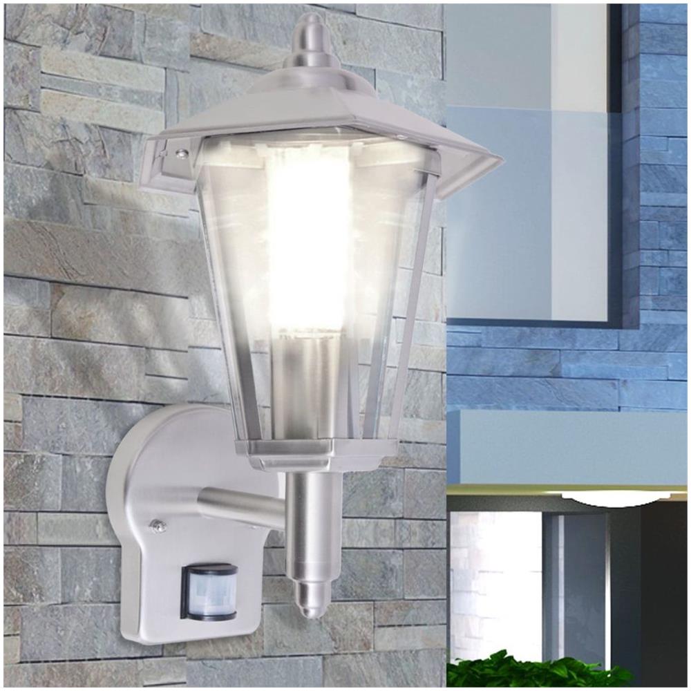 Lampada Da Parete Per Esterno Con Sensore In Acciaio Inox - Foto 1