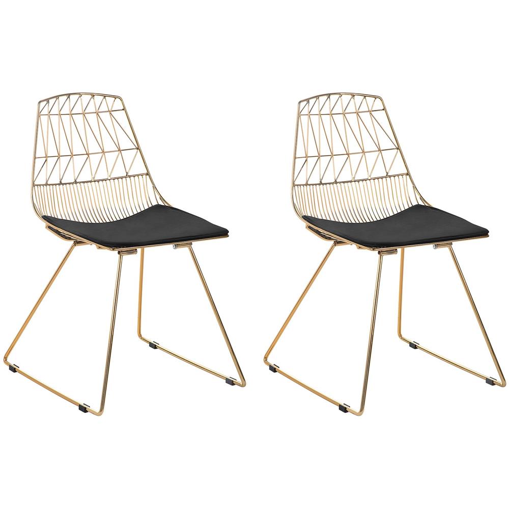 Sedia Harlan Dorata Set 2 Pezzi - Foto 1