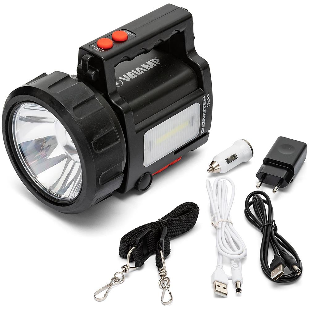 Faro Torcia Led Ricaricabile Led 10w + Lanterna + Powerbank Doomster Trekk - Foto 7