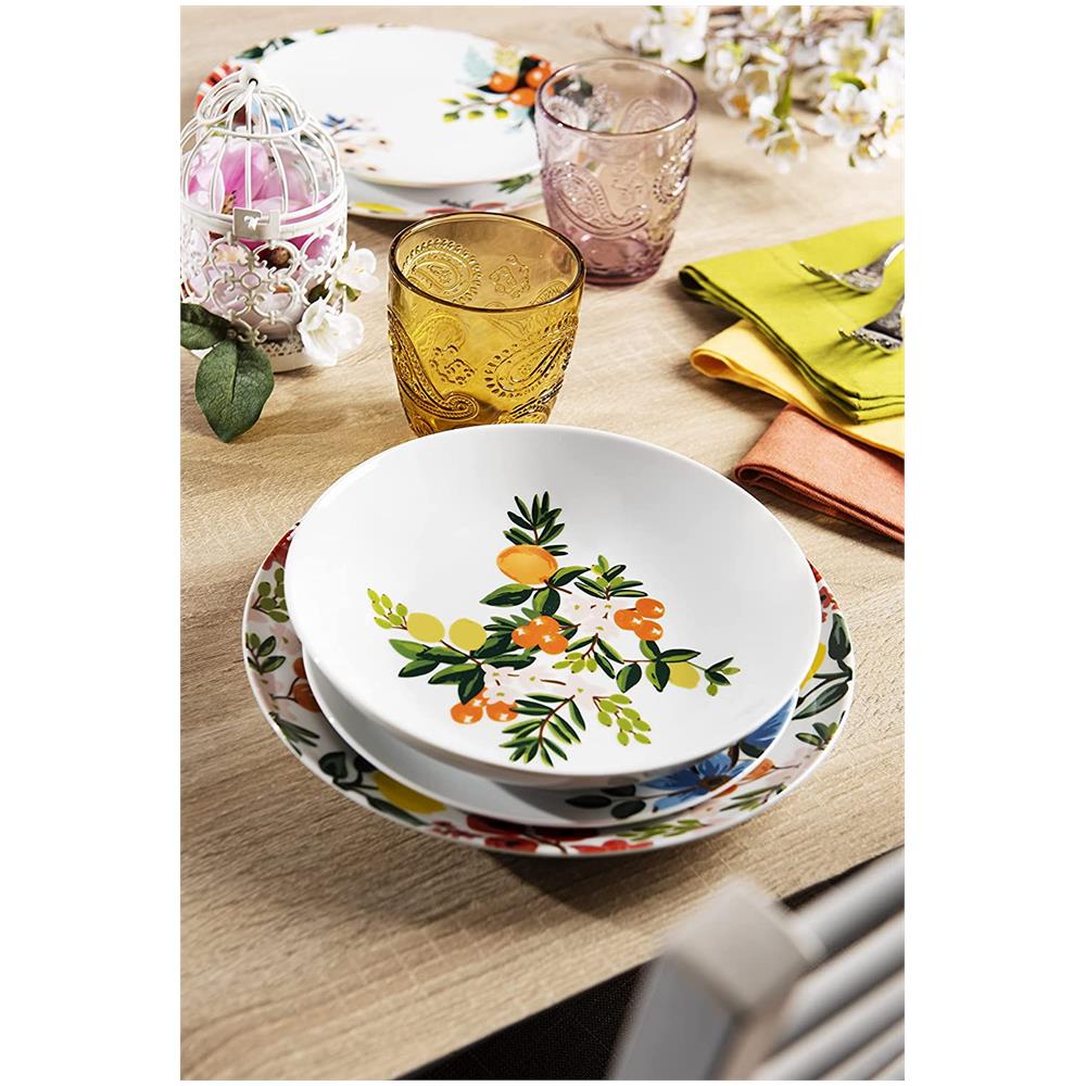 Naif Frida Servizio Piatti 18 Pezzi, In Finissima Porcellana Qualità Extra - Foto 3