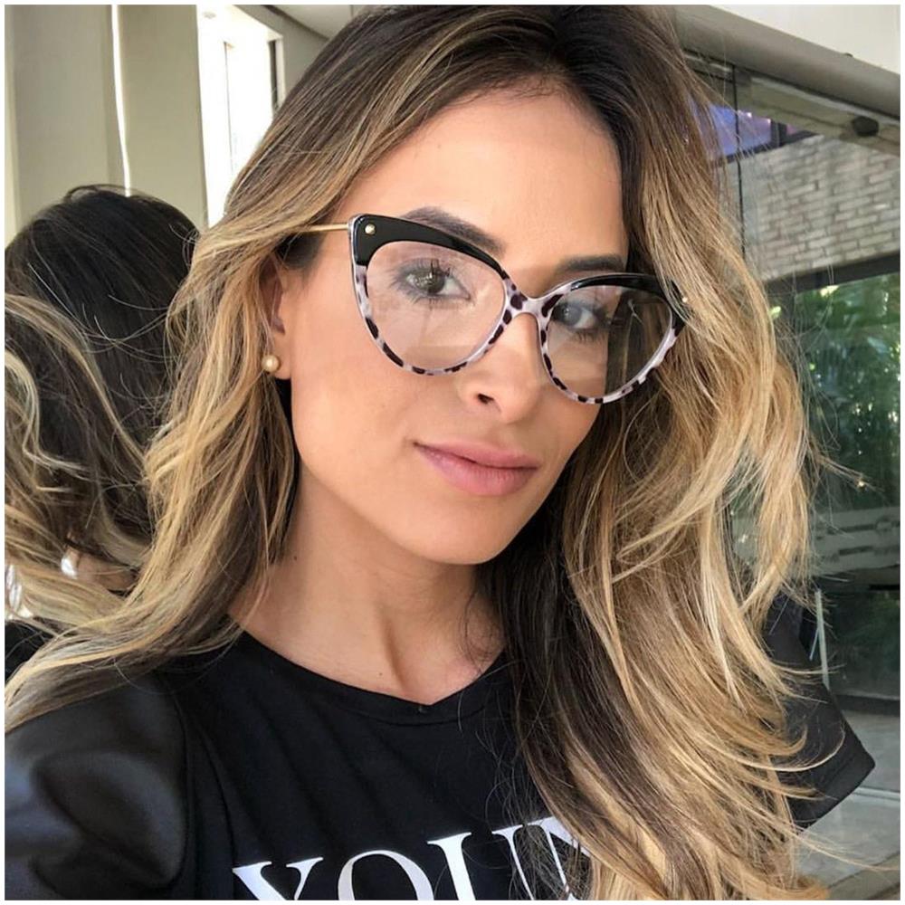 SLOWMOOSE - Montature Per Occhiali Cat Eye Plastica Titanio Donne Trend  Stili Di Rivetti Computer Di Moda Ottica [ c2 Leopard Chiaro] - ePRICE