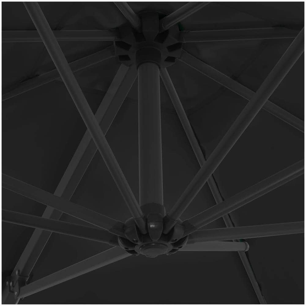 Ombrellone A Sbalzo Con Palo In Acciaio 250x250 Cm Nero - Foto 2