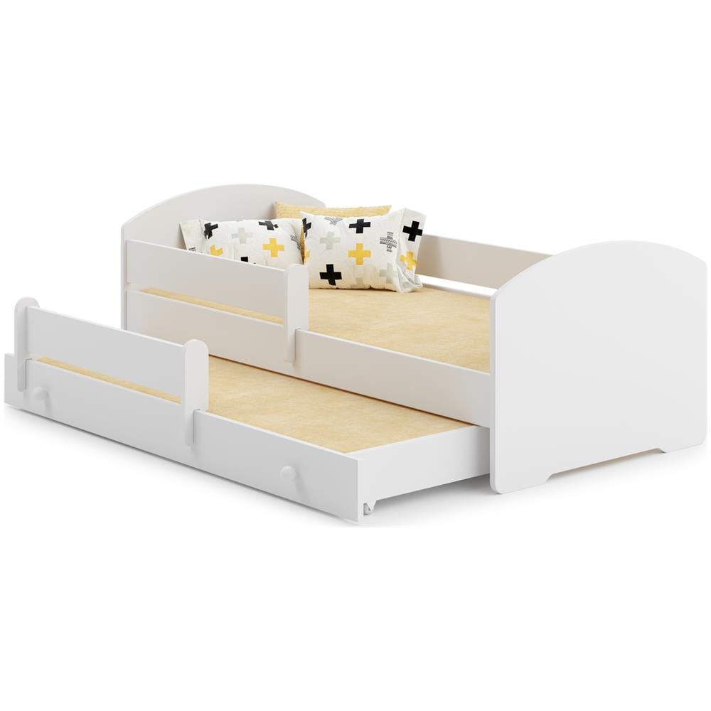 Luk Ii 160x80 Letto Matrimoniale Per Bambini + Materassi E Ringhiera Di Sicurezza - Foto 1