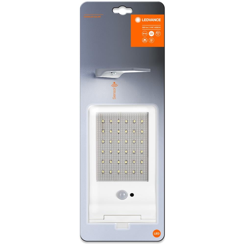 Ledvance Lampada Da Esterno Led A Parete Con Alimentatore A Batteria, Doorled Solar / 3 W, 3.3 V, Bianco Freddo, 4000 K, Materiale: Acrylnitril-butadien-styrol-copolymer (abs), Ip44 - Foto 4