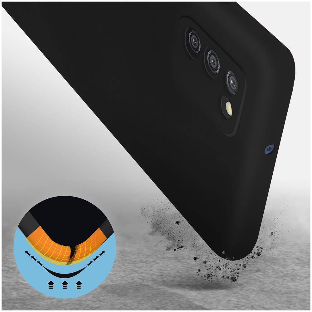 Cover Per Samsung Galaxy A03s In Silicone Semi-rigido Soft-touch Nera - Foto 4