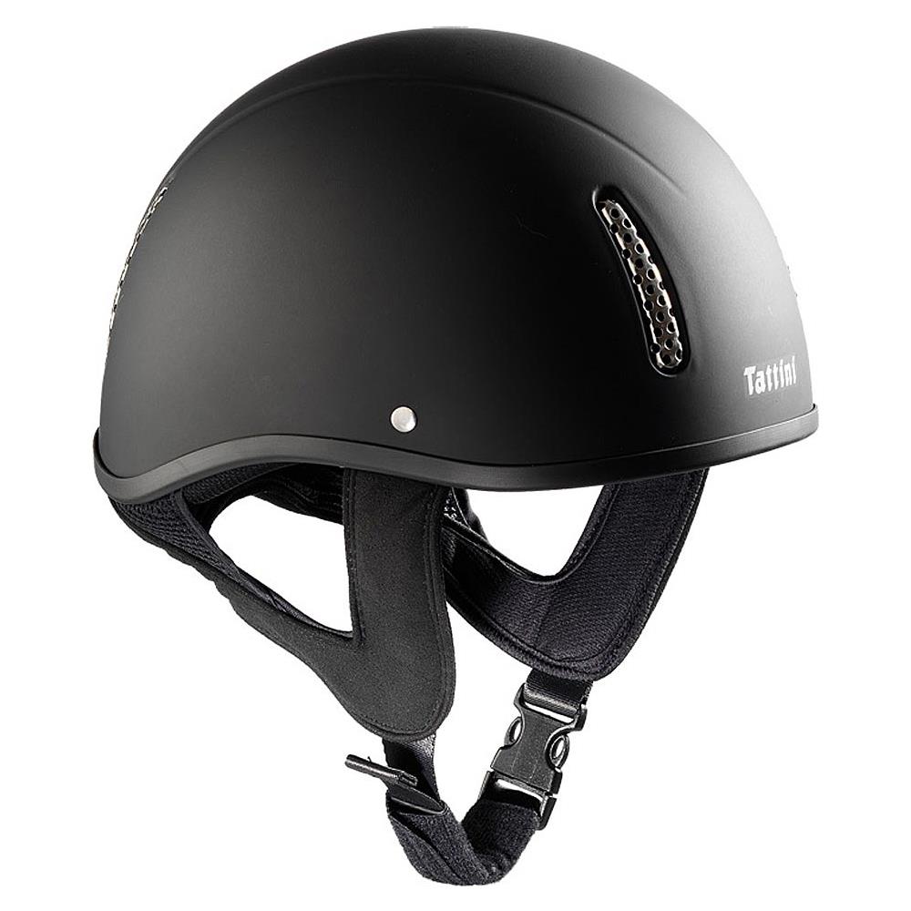 Casco Da Equitazione Senza Visiera Gommato Opaco Con Fori Di Aerazione Cinturino Sottogola E Fibbia A Sgancio Rapido Omologato Ce 56 - Foto 1
