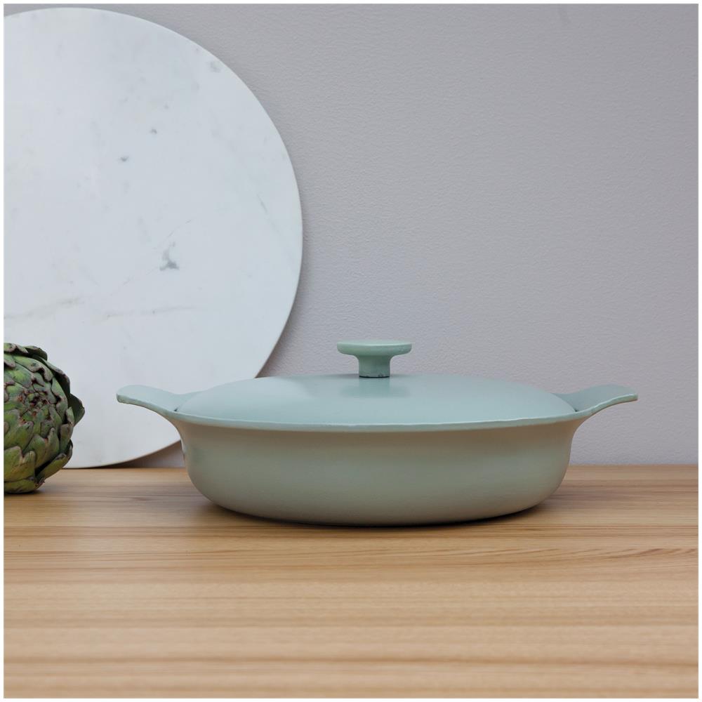 Tegame Con Coperchio Ghisa Verde 28cm - Ron - Foto 2