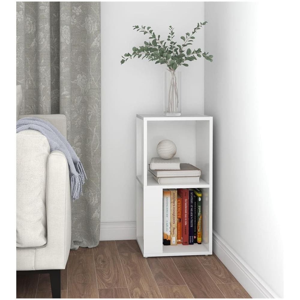 Pensile Angolare Bianco 33x33x67 cm in Legno Multistrato - Foto 1