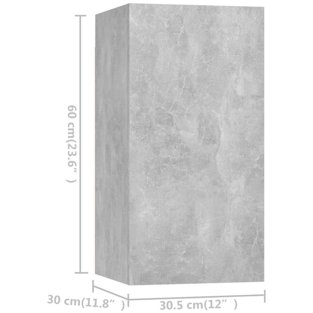 Set di Mobili Porta TV 4 pz Grigio Cemento in Legno Multistrato - Foto 2