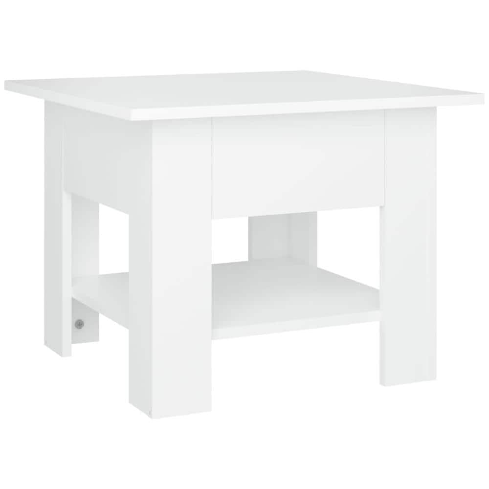 Tavolino da Salotto Bianco 55x55x42 cm in Truciolato - Foto 2