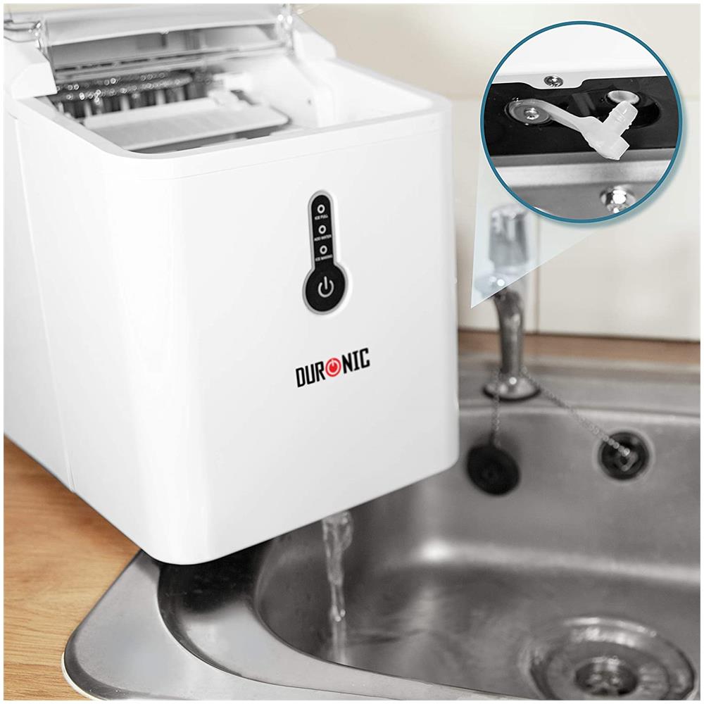 Macchina Elettrica per Ghiaccio ICM120 Serbatoio da 1,5 Litri 120W Colore Bianco - Foto 6