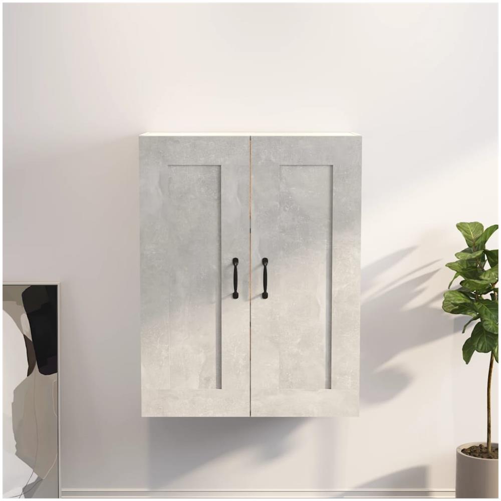 Armadietto Pensile A Parete Grigio Cemento 69,5x32,5x90 Cm - Foto 1