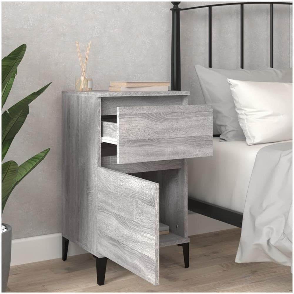 Comodini 2 Pz Grigio Sonoma 40x35x70 Cm - Foto 3