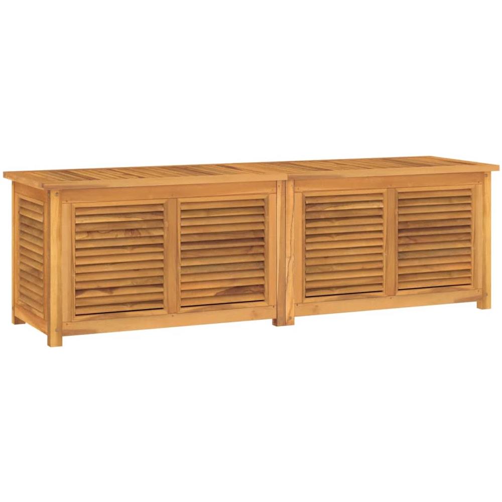 Contenitore Giardino con Borsa 175x50x55 cm Legno Massello Teak - Foto 2