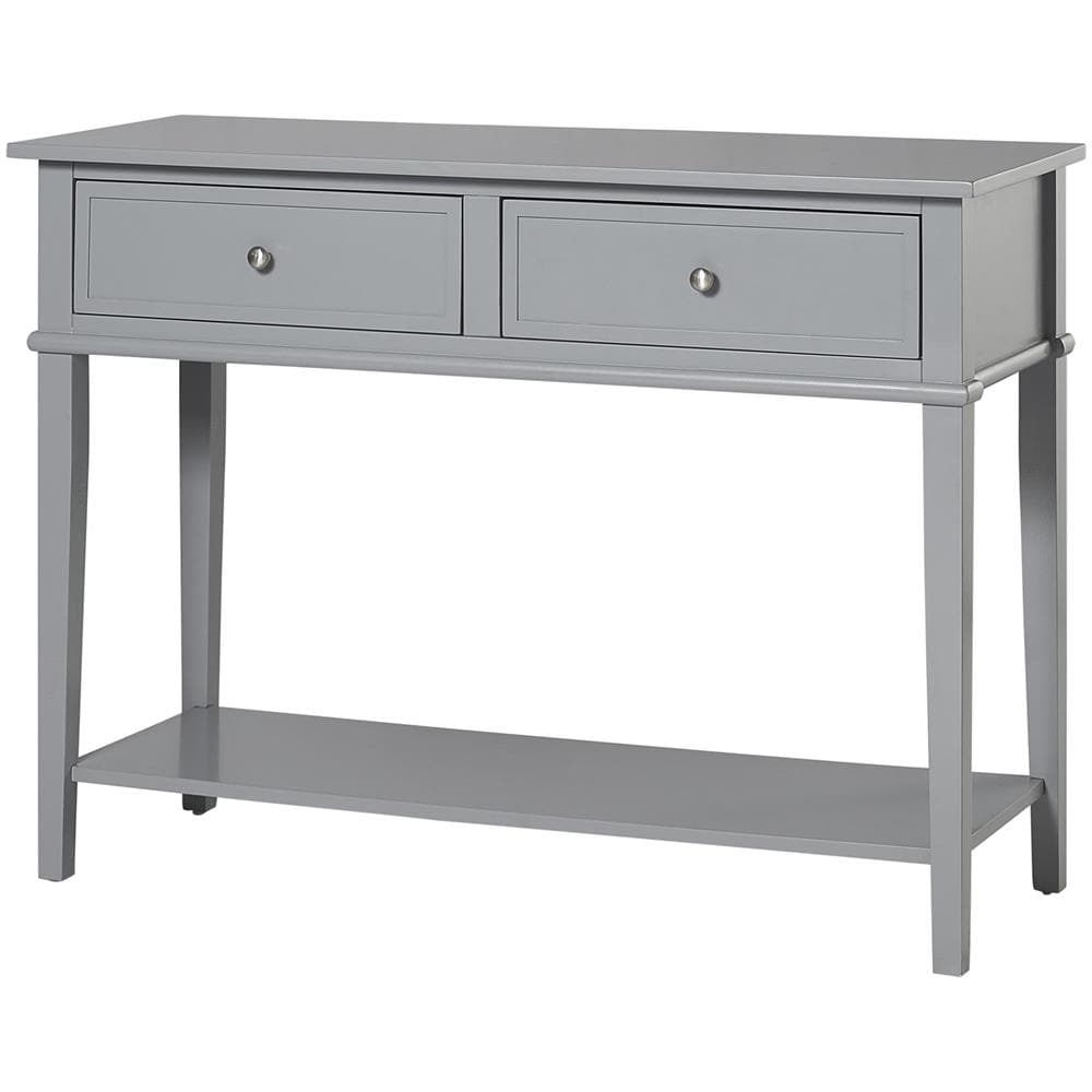 Franklin Consolle Con 2 Cassetti In Mdf Grigio - Foto 1