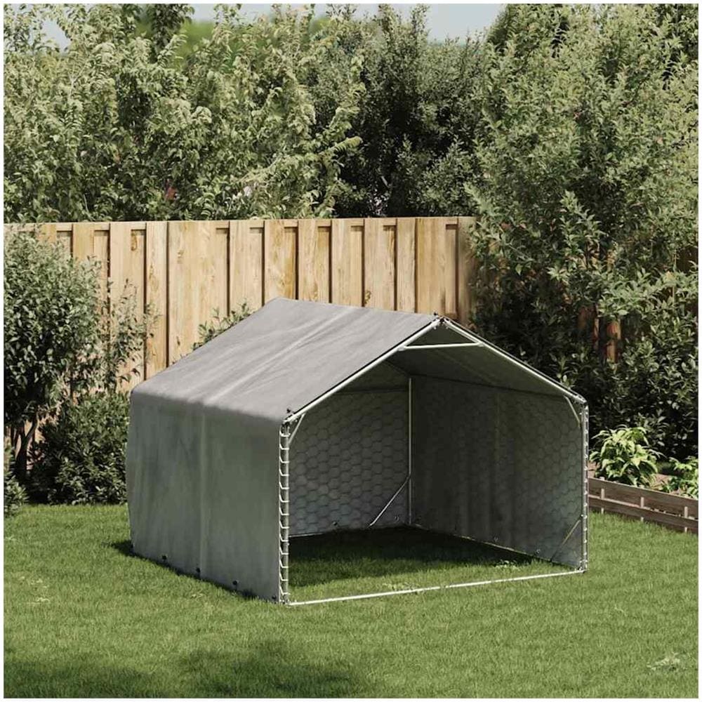 Cuccia per Cani da Esterno con Copertura Acciaio Zincato - Foto 2