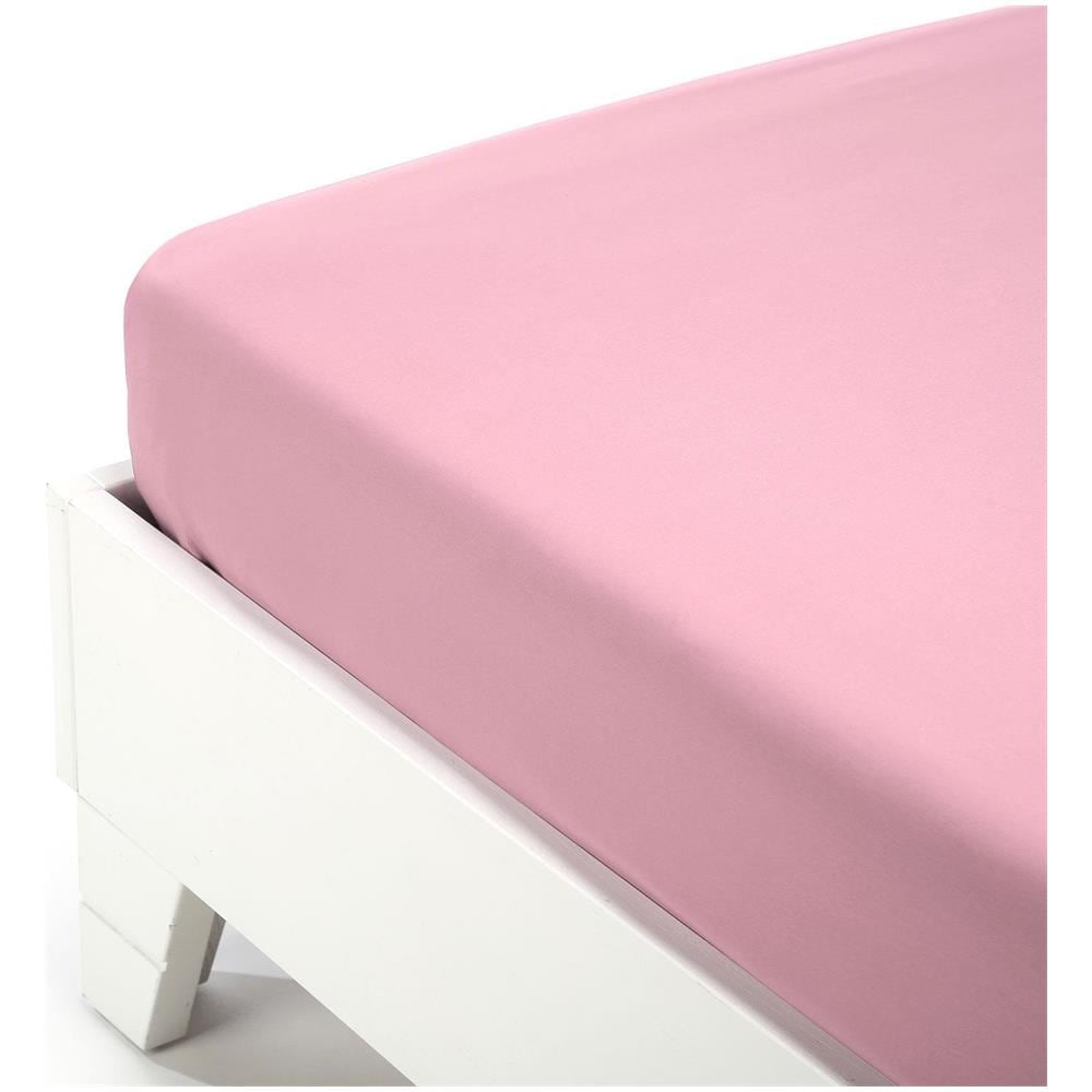 Lenzuolo Inferiore Maxi In Cotone Colore Rosa Misura Matrimoniale - Foto 1