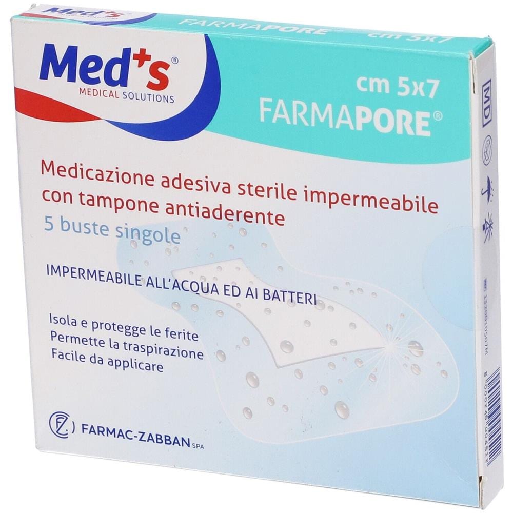 Medicazione Meds Pore Adesiva Impermeabile 5X7CM 5 Pezzi - Foto 1