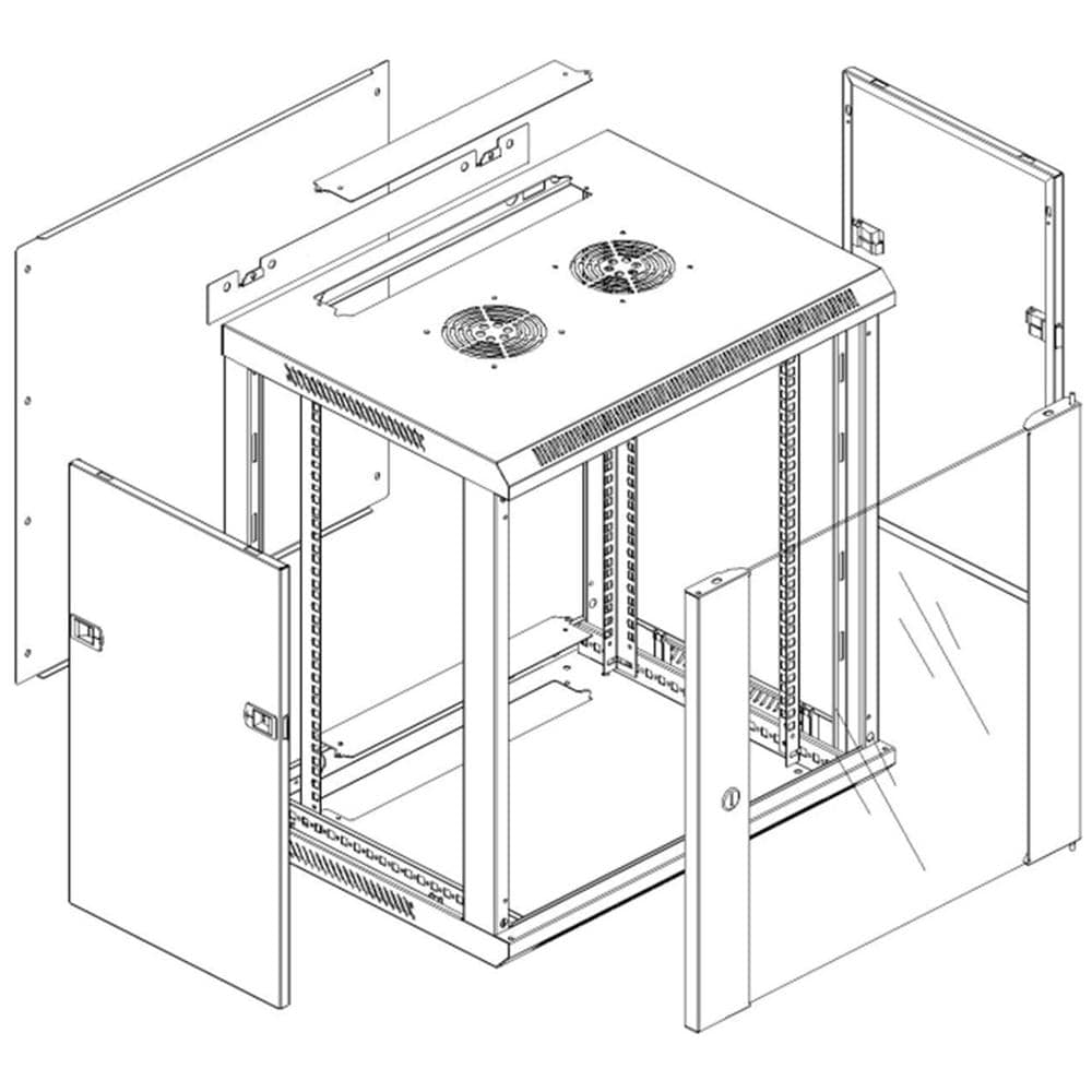 Armadio Rack 19" 20U 600x600 Mm Grigio - Foto 14