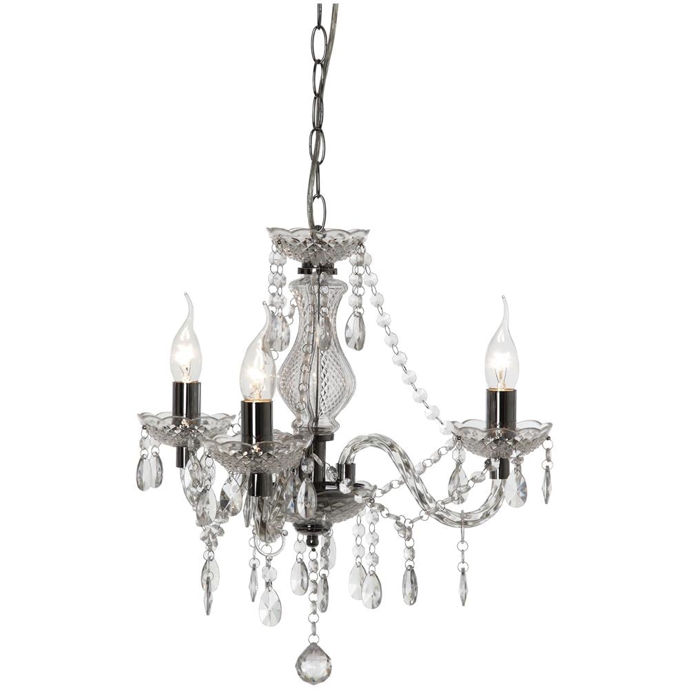 Lampadario Classico In Acrilico Diametro 49cm, 3x40w E14 Non Incluse - Foto 2
