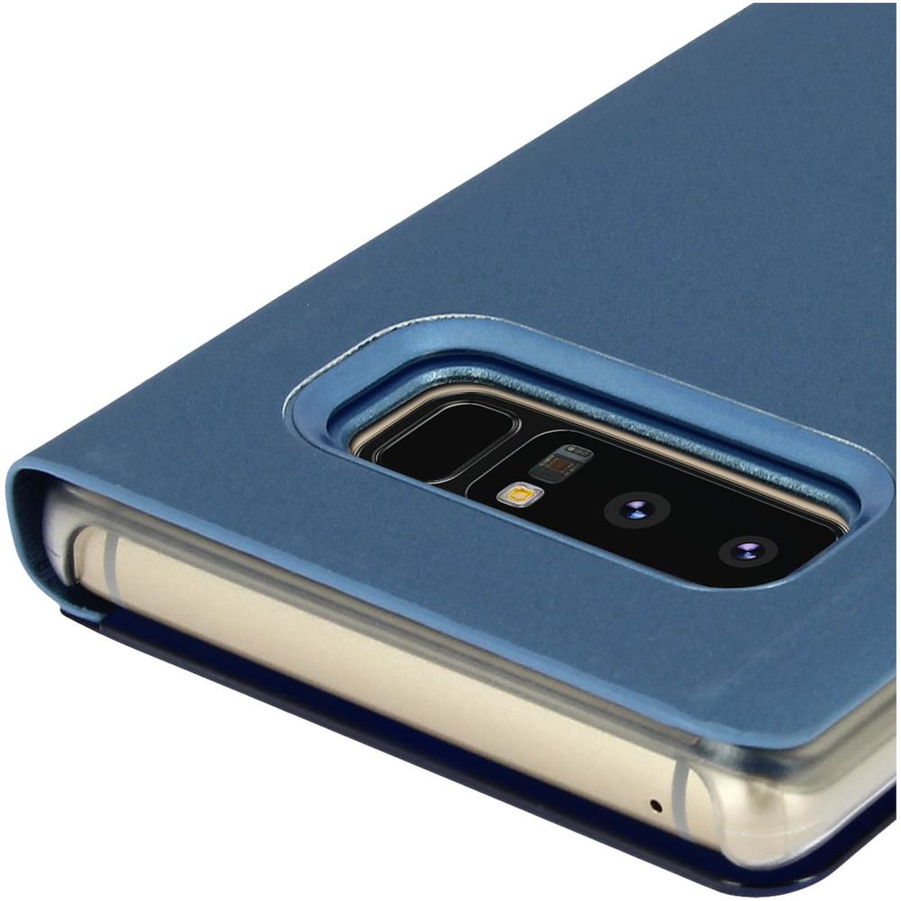 Custodia A Specchio Con Funzione Supporto Per Samsung Galaxy Note 8 - Blu - Foto 15