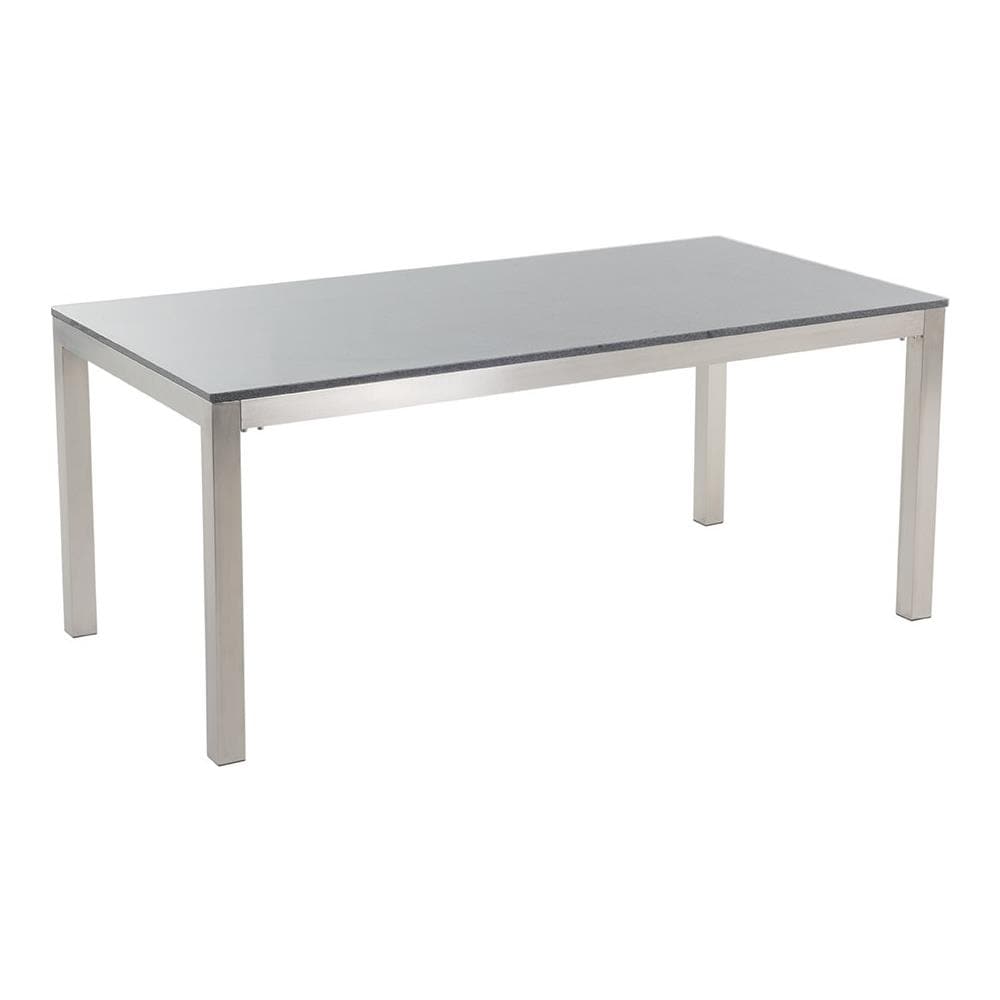Tavolo Da Giardino In Acciaio E Lastra Di Granito Grigio Lucido Grosseto - Foto 15